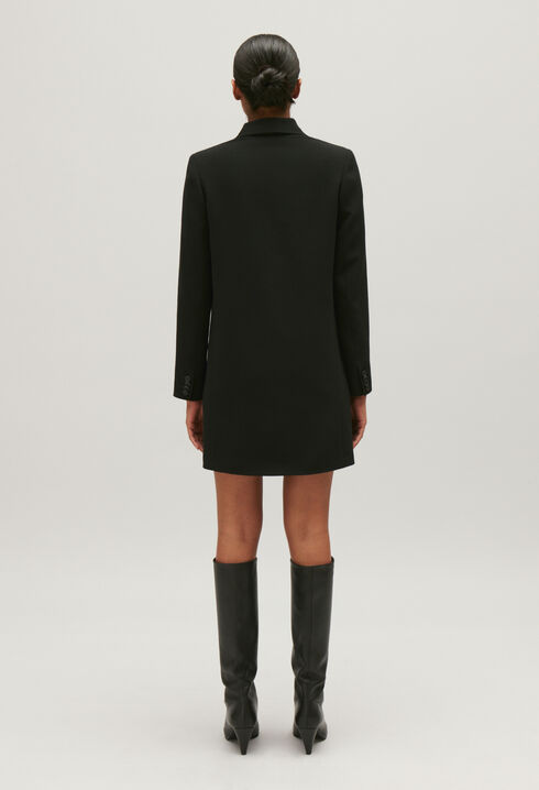 Short black suit dress