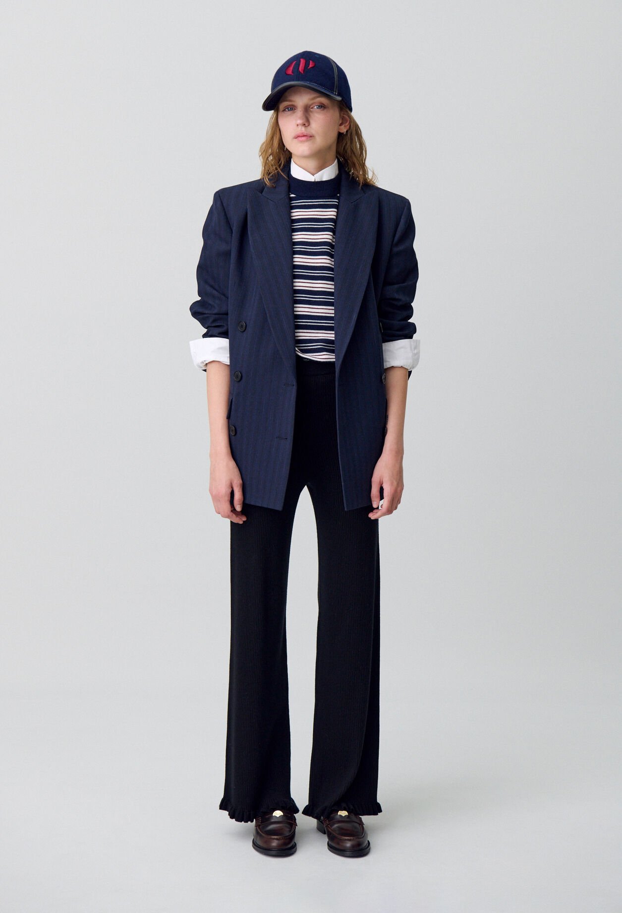 Flared Knit Trousers