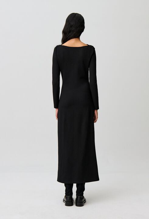 Long fitted jersey dress