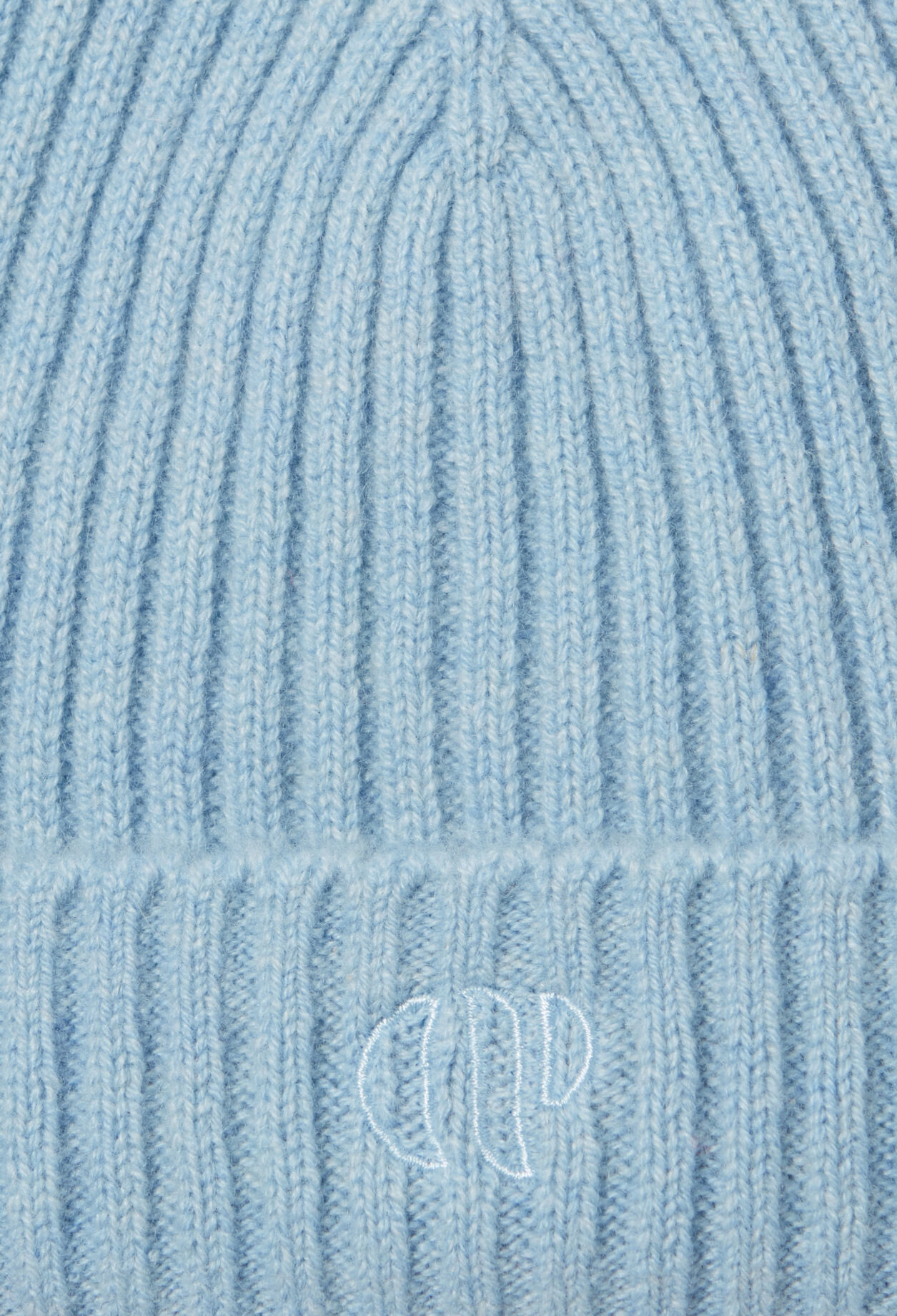 Cashmere ribbed hat CP embroidery