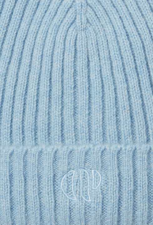 Cashmere ribbed hat CP embroidery