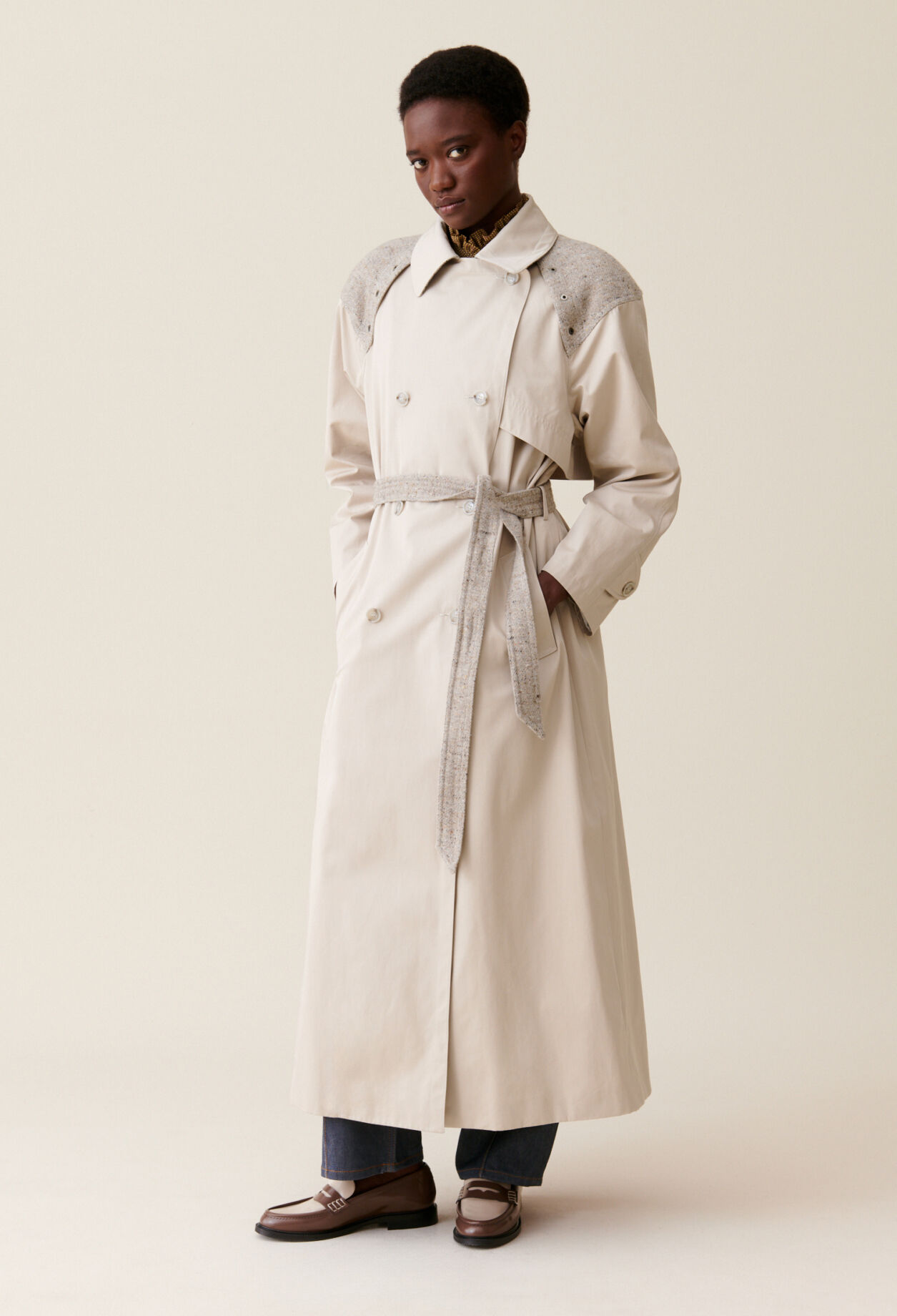 Dual-material Long Trench