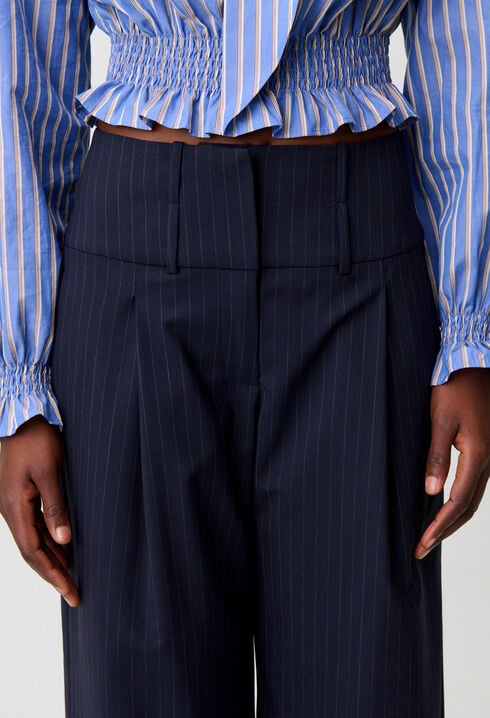 Wool blend trousers