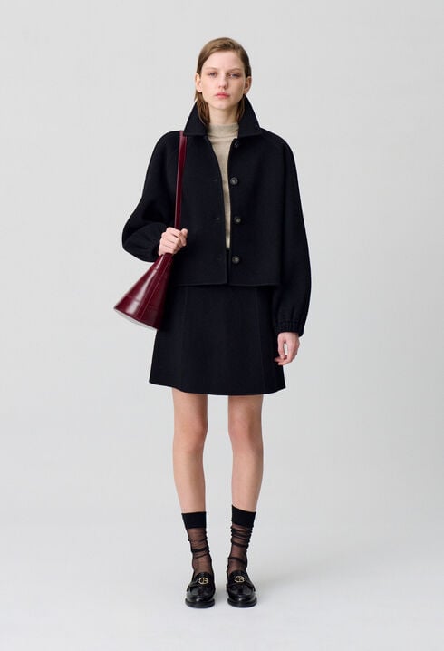 Straight mini skirt