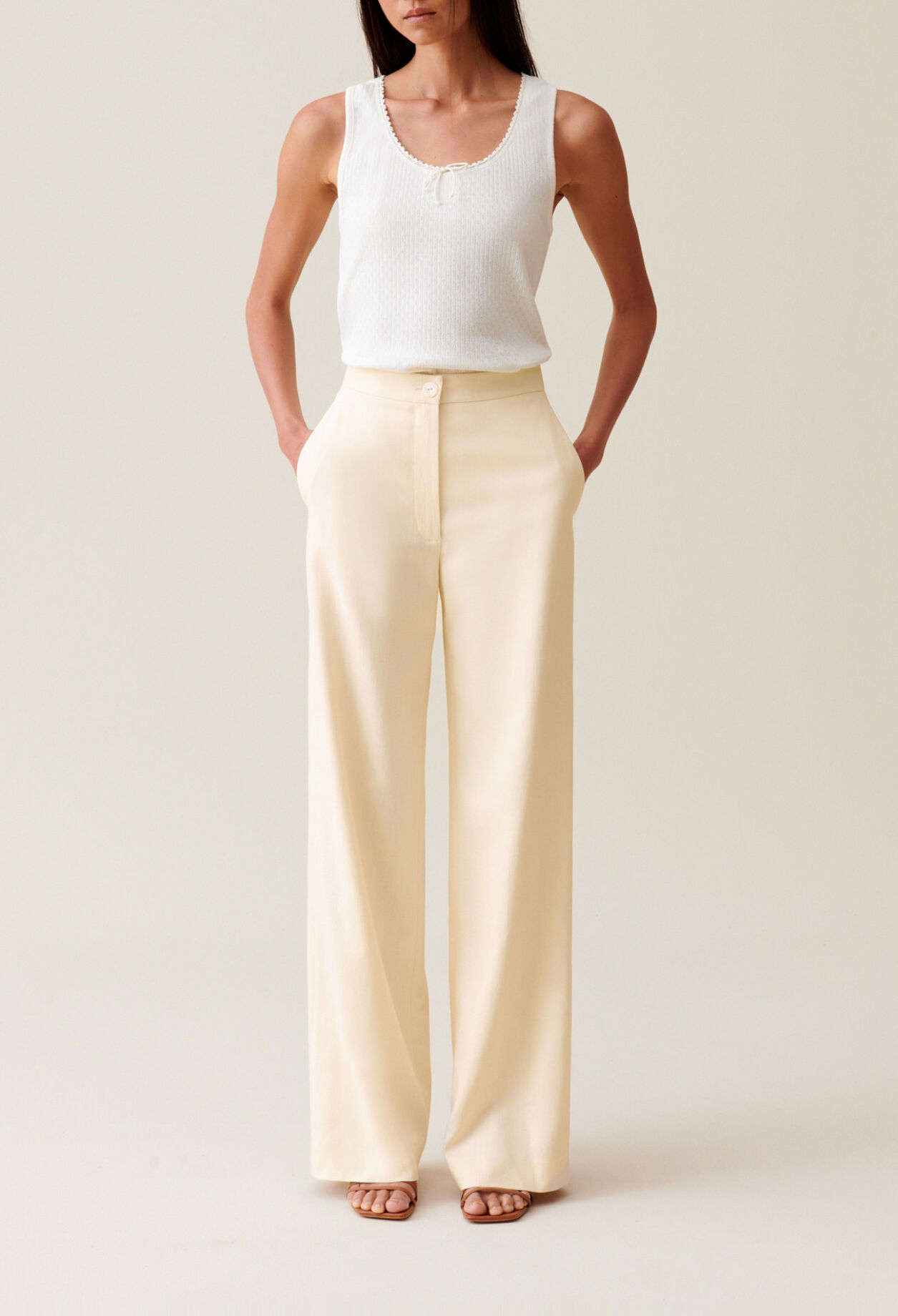 Ivory Tailored Trousers