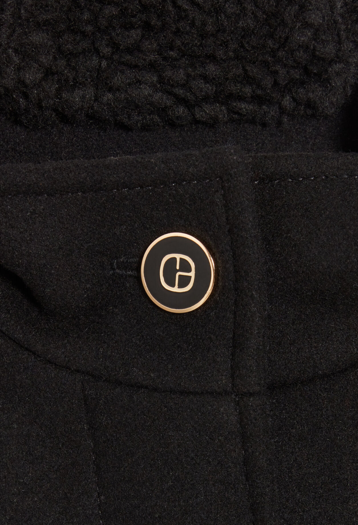 Black hooded coat