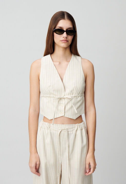 Striped blazer top