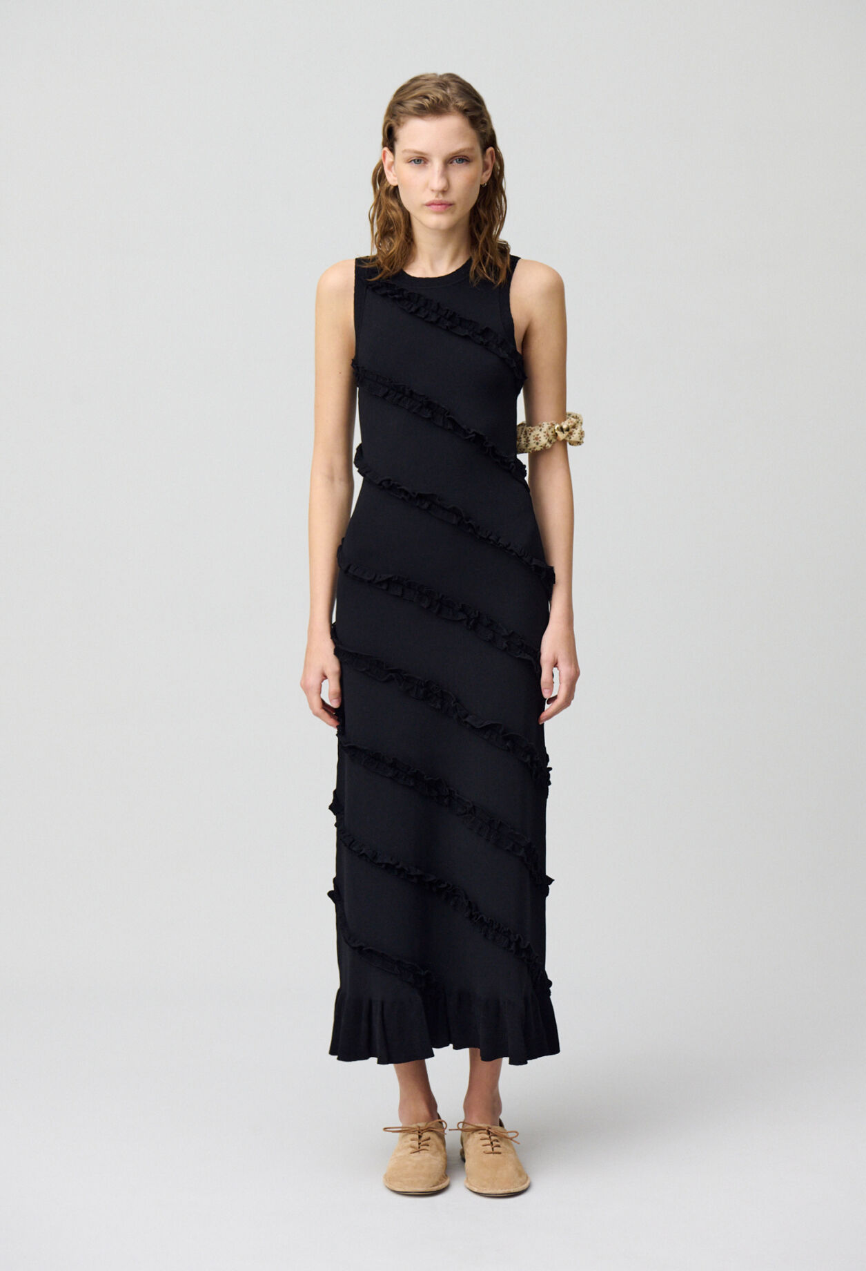 Long fine-knit dress