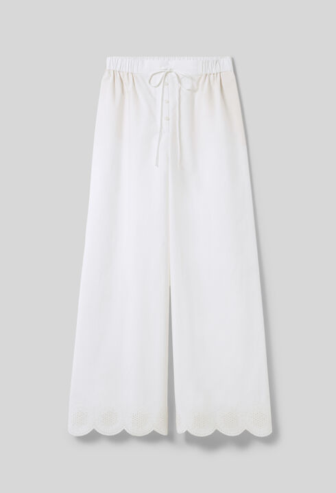 Lightweight embroidered trousers