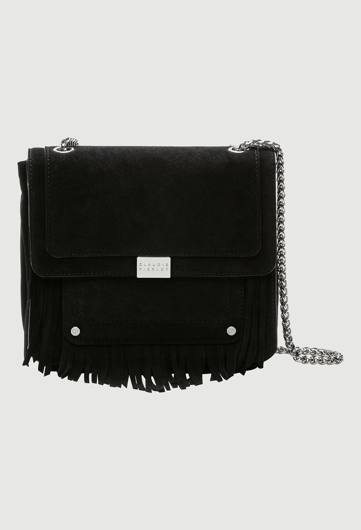 Fringed flap bag