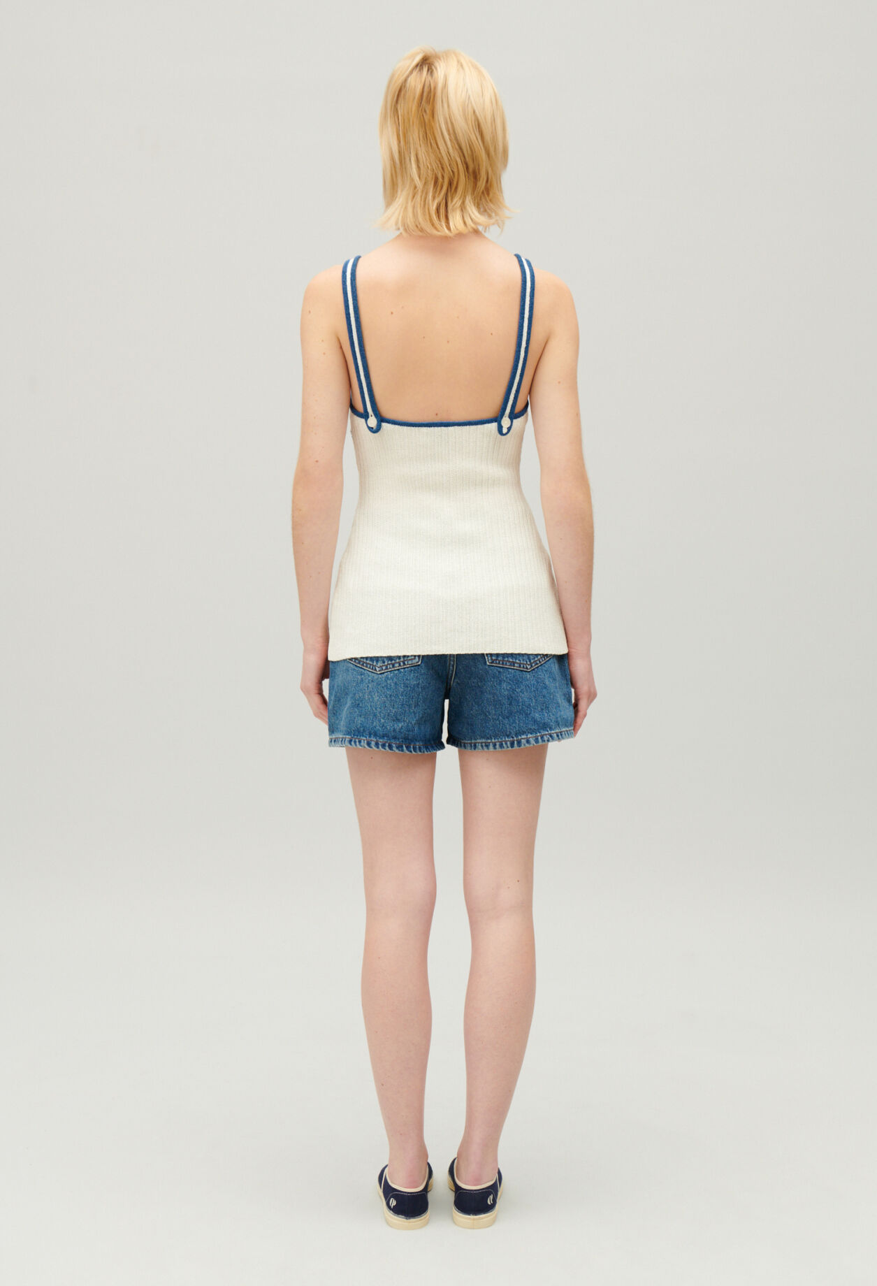 Cream knitted vest top