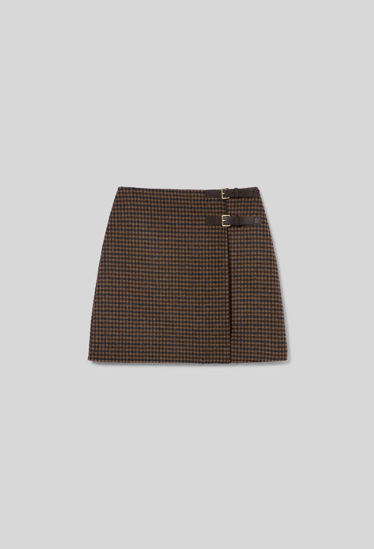 Checked wrap skirt