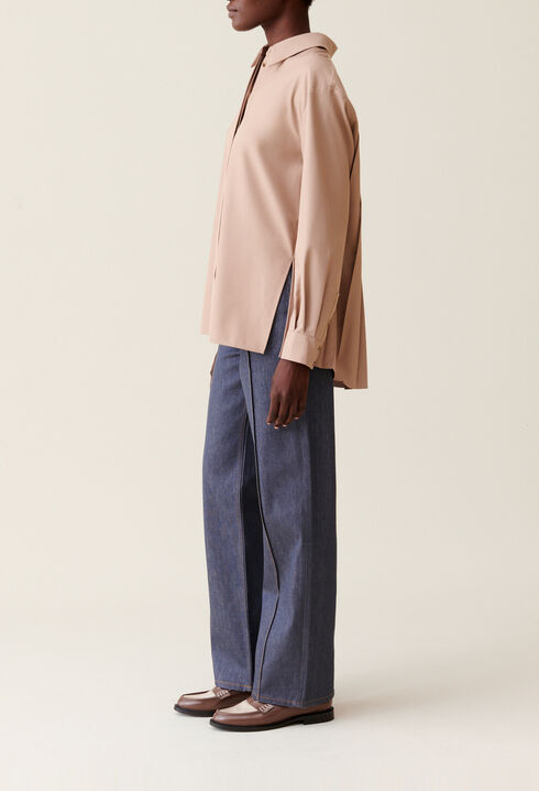 Pleated Oversized Shirt