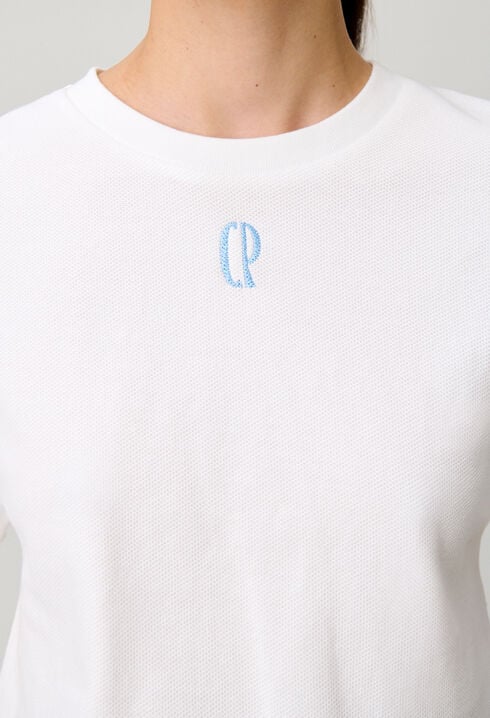 Embroidered cotton T-shirt