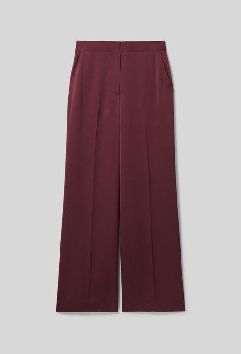 Flowy satin trousers