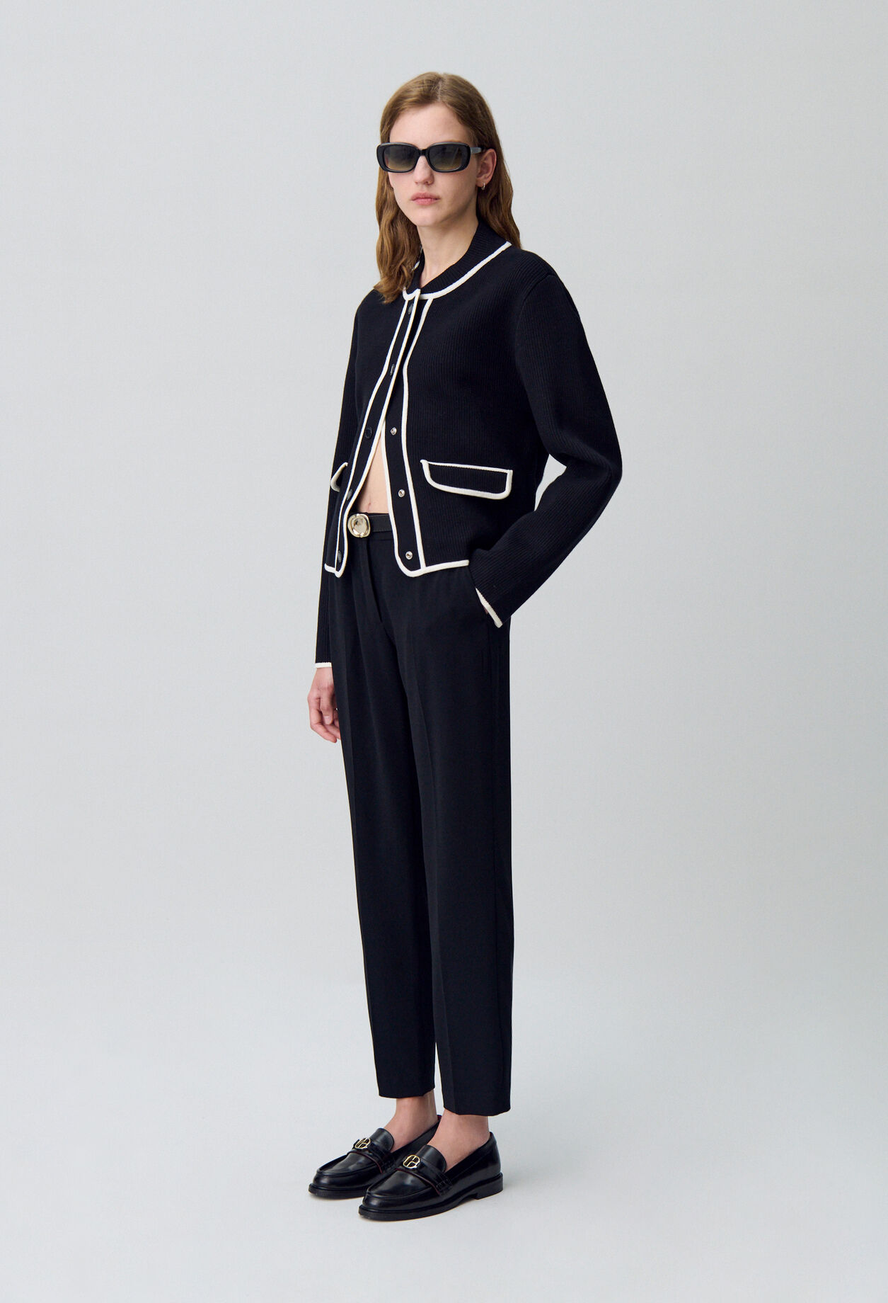 Plain tailored trousers