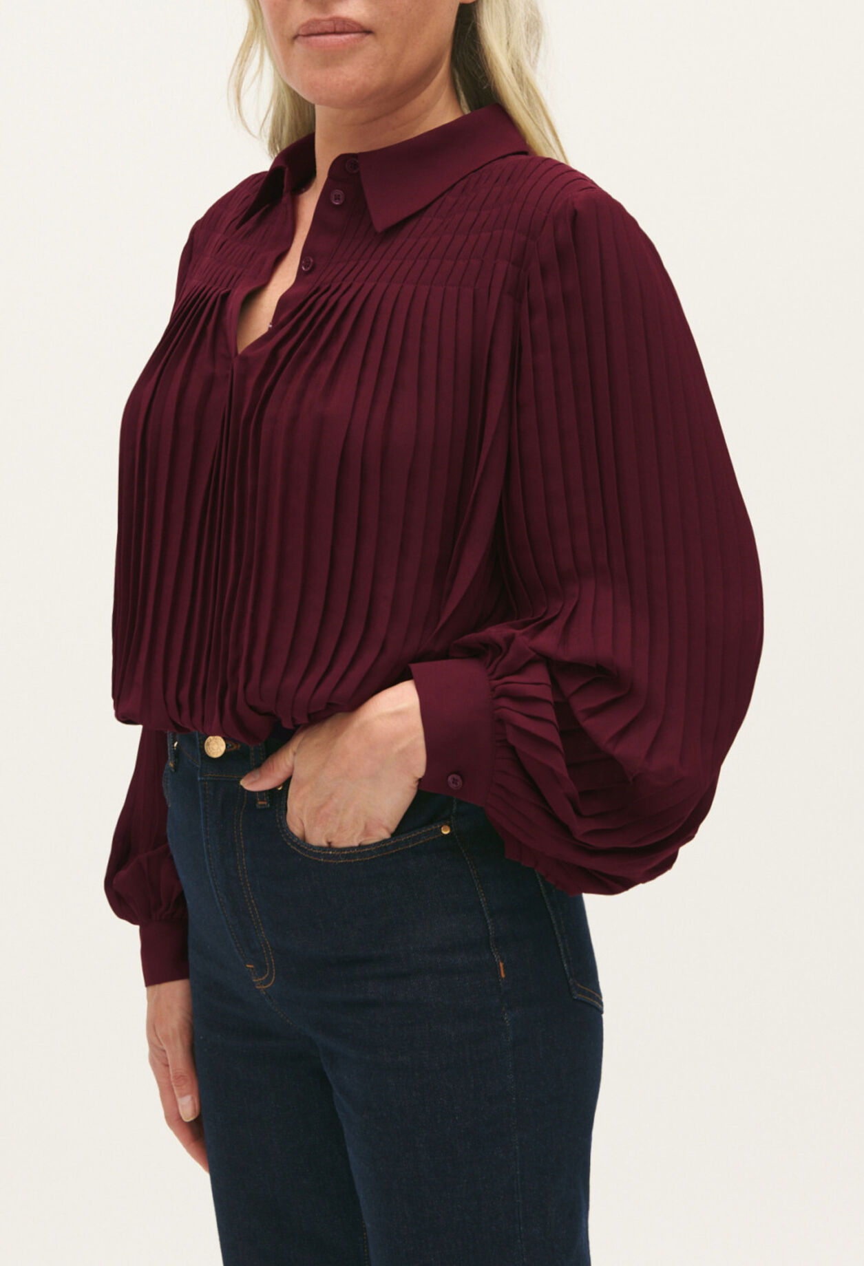 Pleated blouse