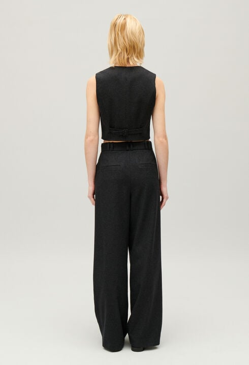 Flecked grey suit waistcoat