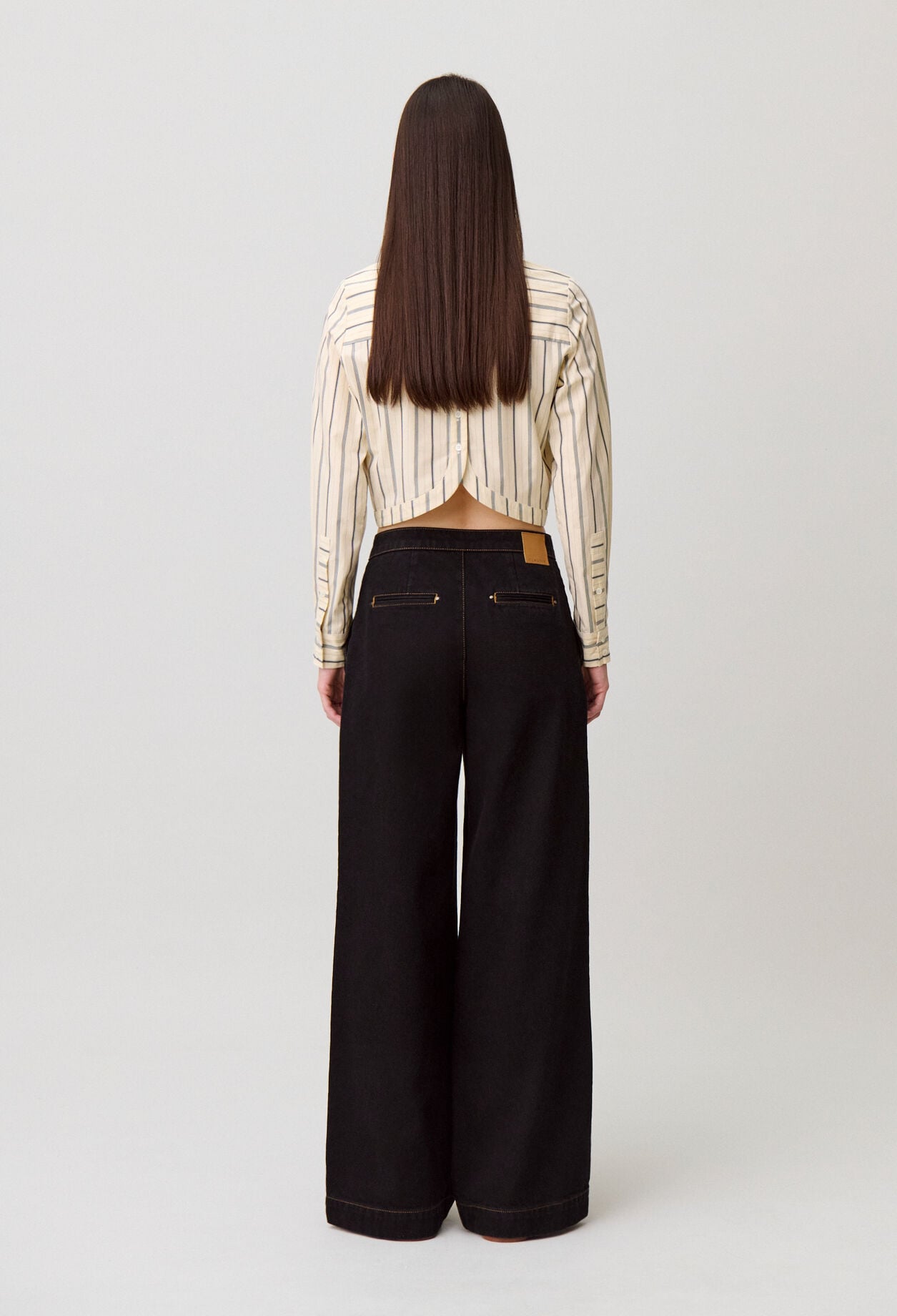 Black denim sailor jeans