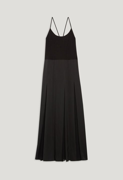 Black midi dress with crossover back