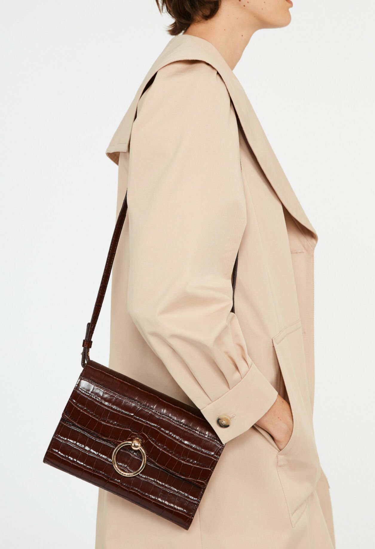 Anouck leather clutch