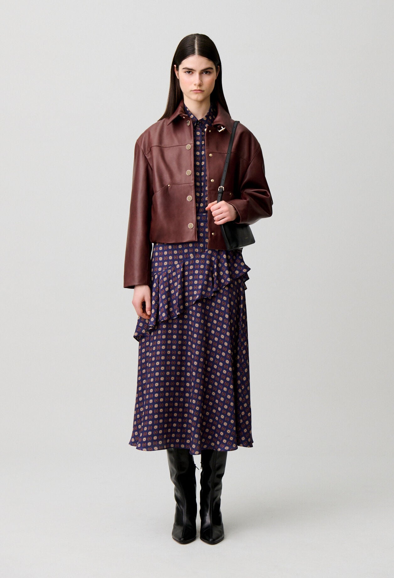 Flowy printed skirt