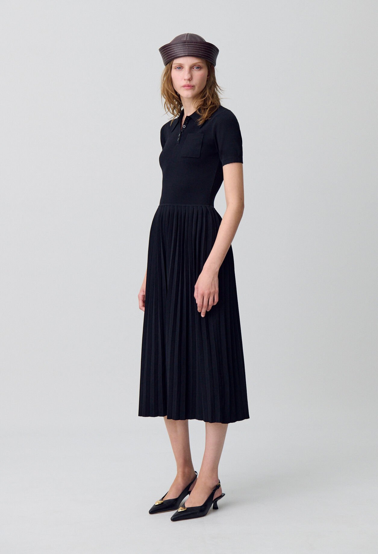Fine-knit midi dress