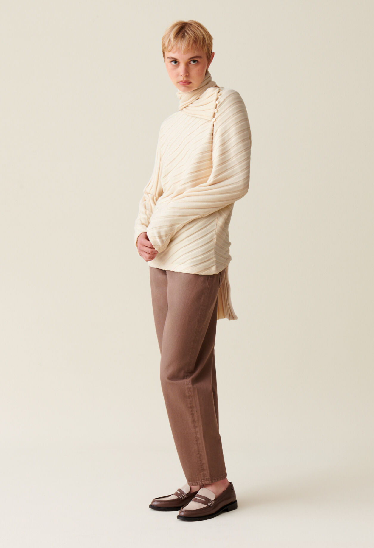 Jumper with removable scarf