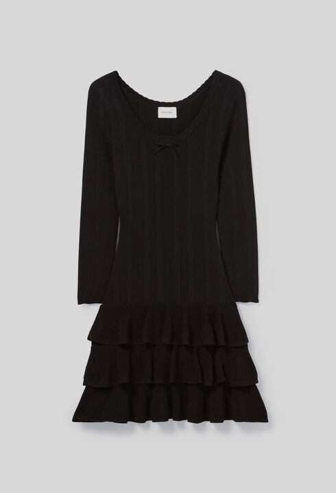 Short fine-knit dress