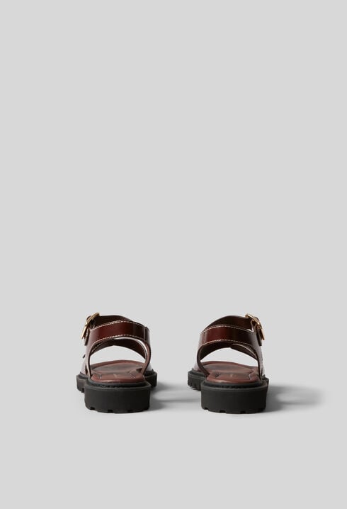 Leather Buckle Sandals