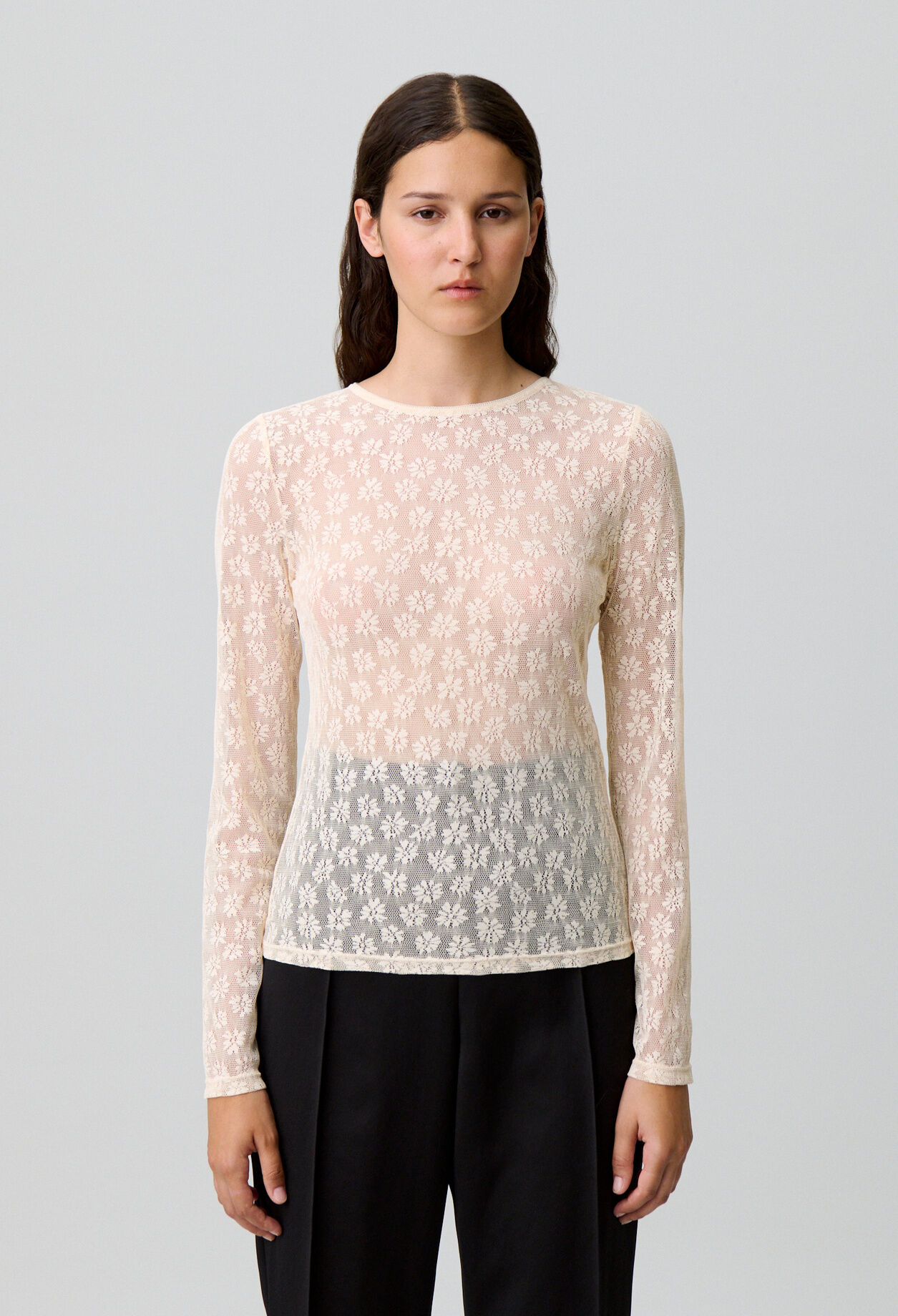 Sheer lace top