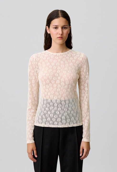 Sheer lace top