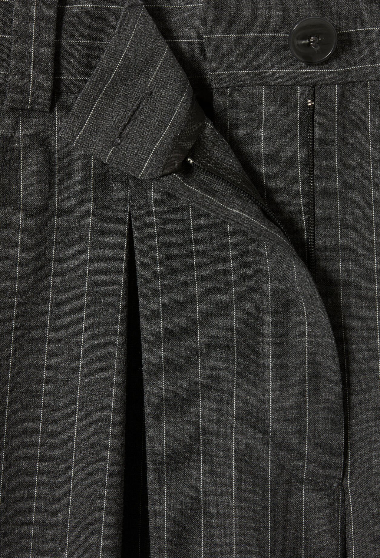 High-waisted straight-leg trousers