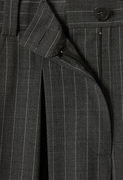 High-waisted straight-leg trousers