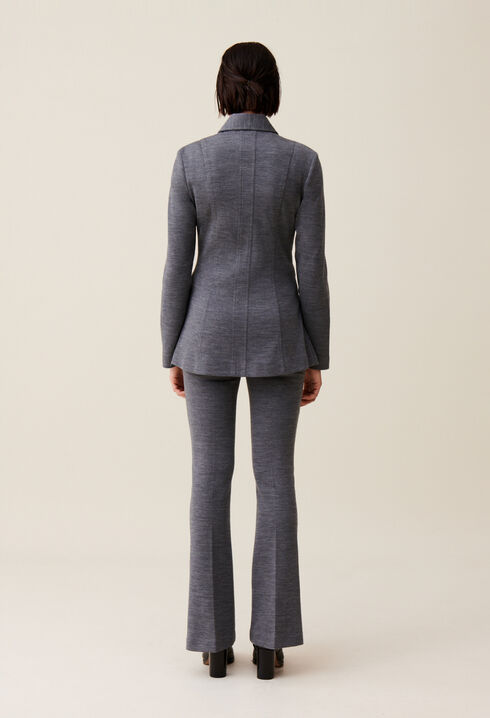 Grey fitted zipped jacket