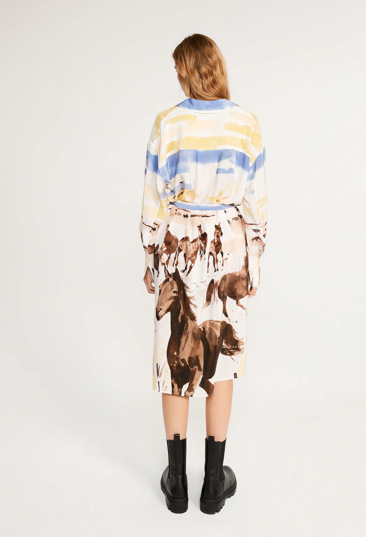 Printed silk dress