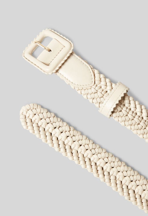 Braided leather belt