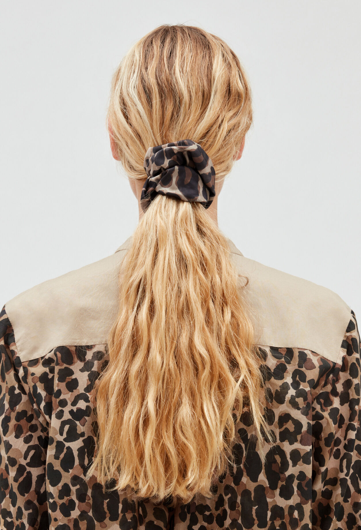 Leopard scrunchie