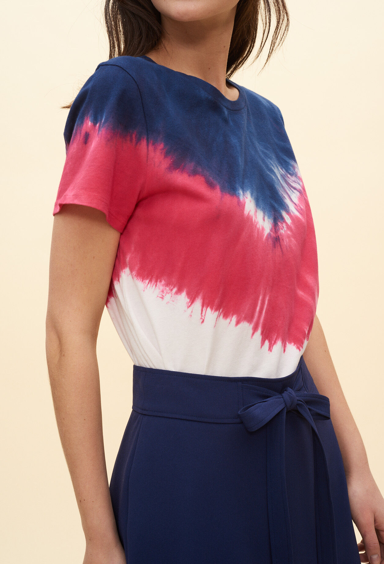 Geometric tie & dye T-shirt