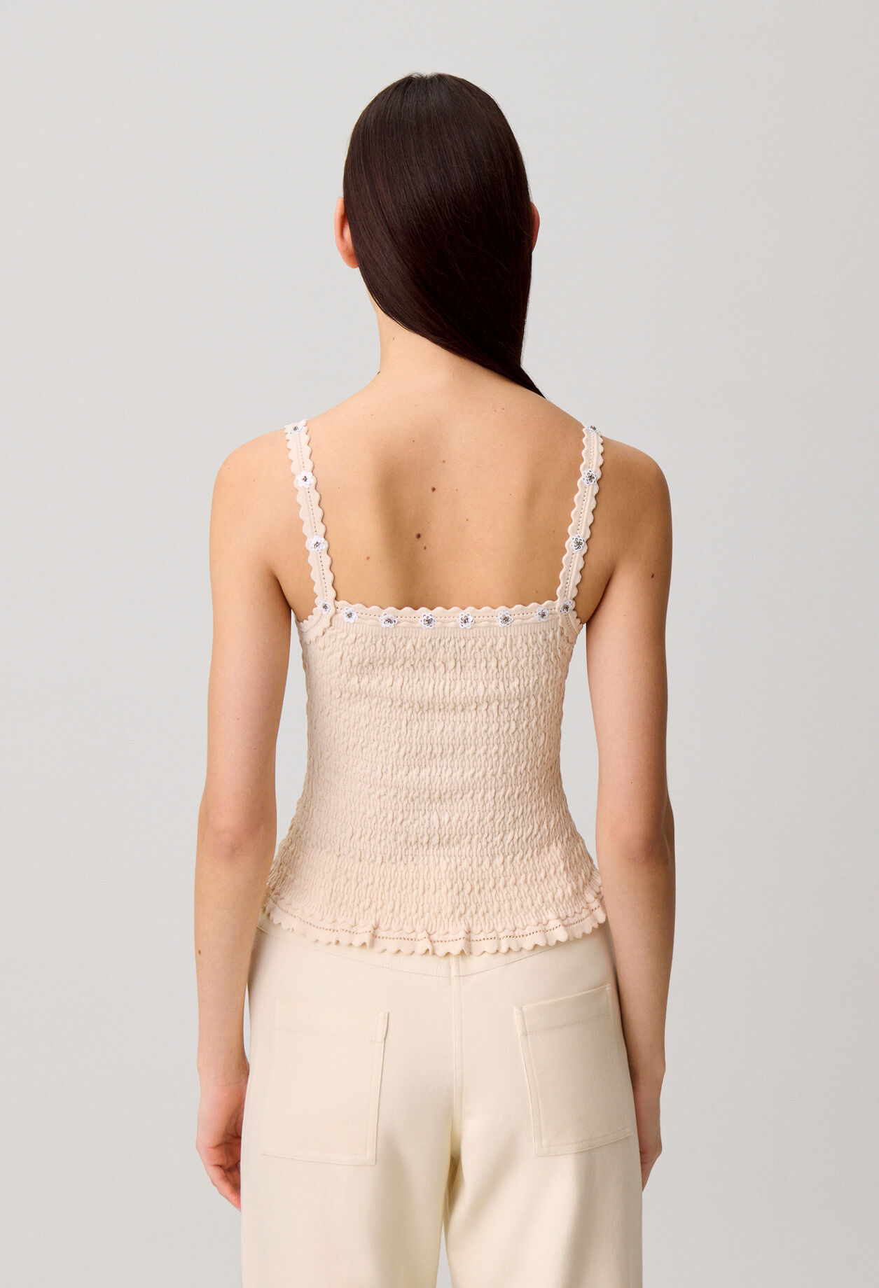 Floral embroidered top