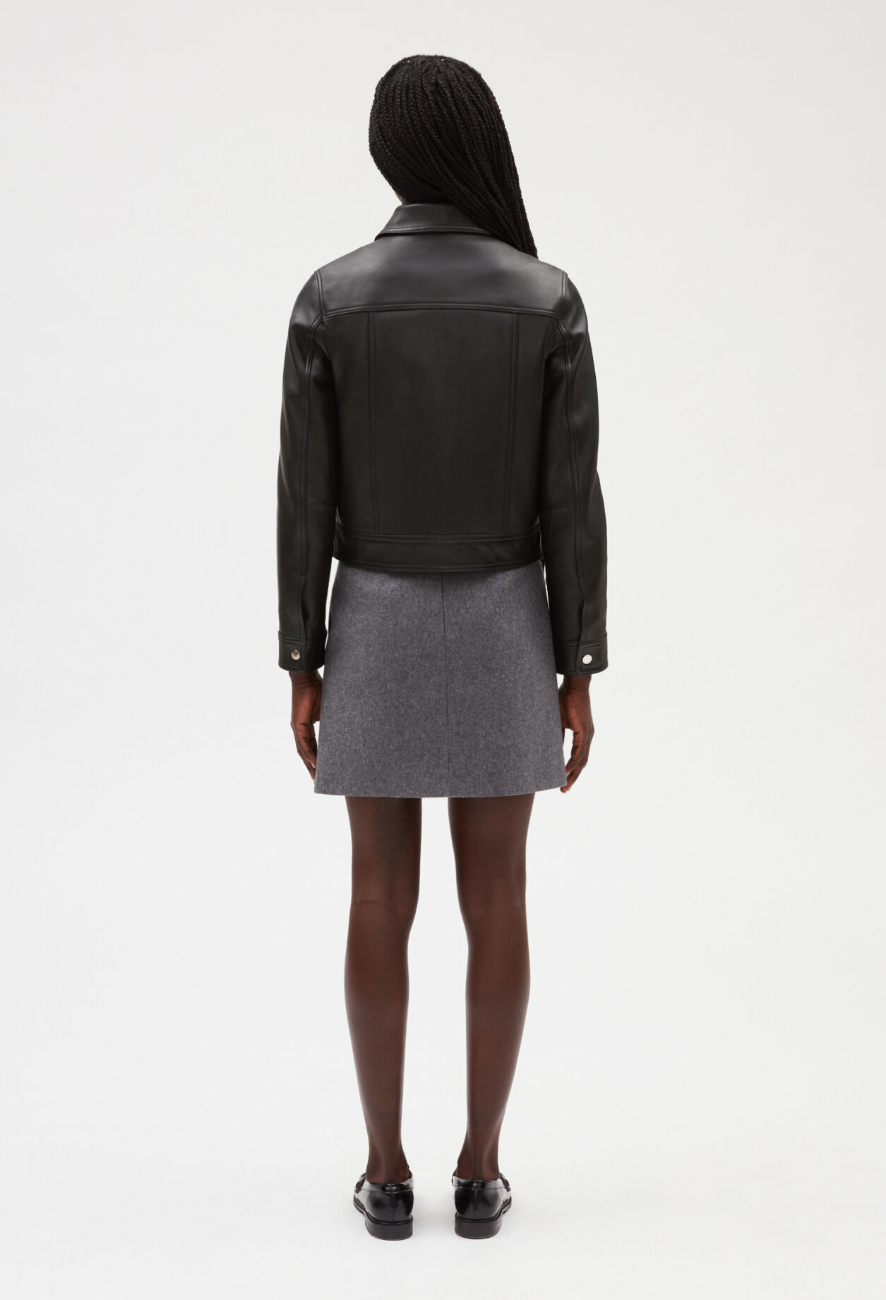 Black leather jacket