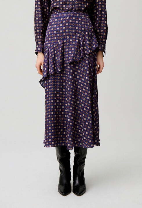 Flowy printed skirt