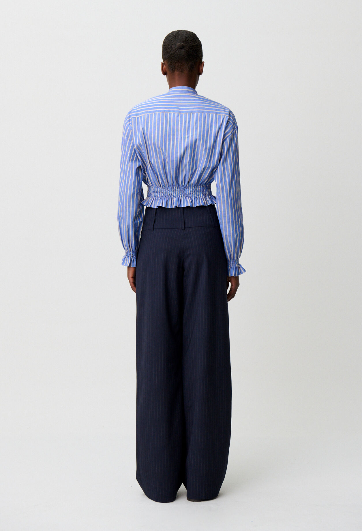 Wool blend trousers