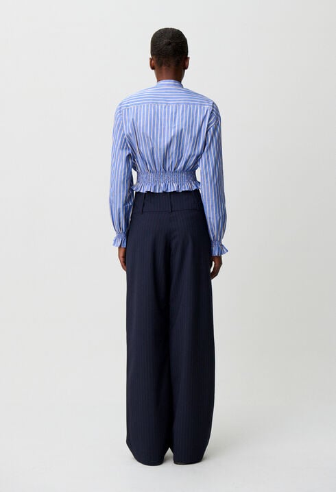 Wool blend trousers
