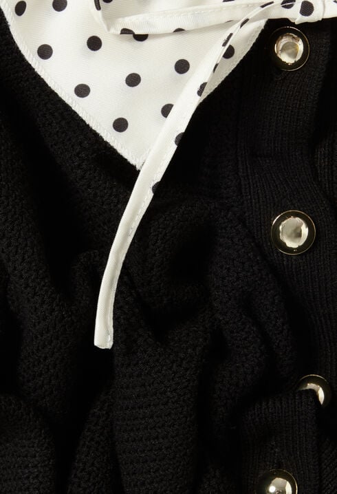 Fine Knit Cardigan with Collar