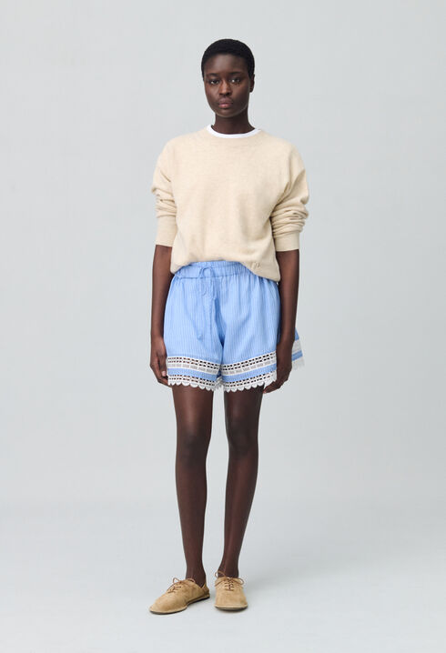 Striped Lace Shorts