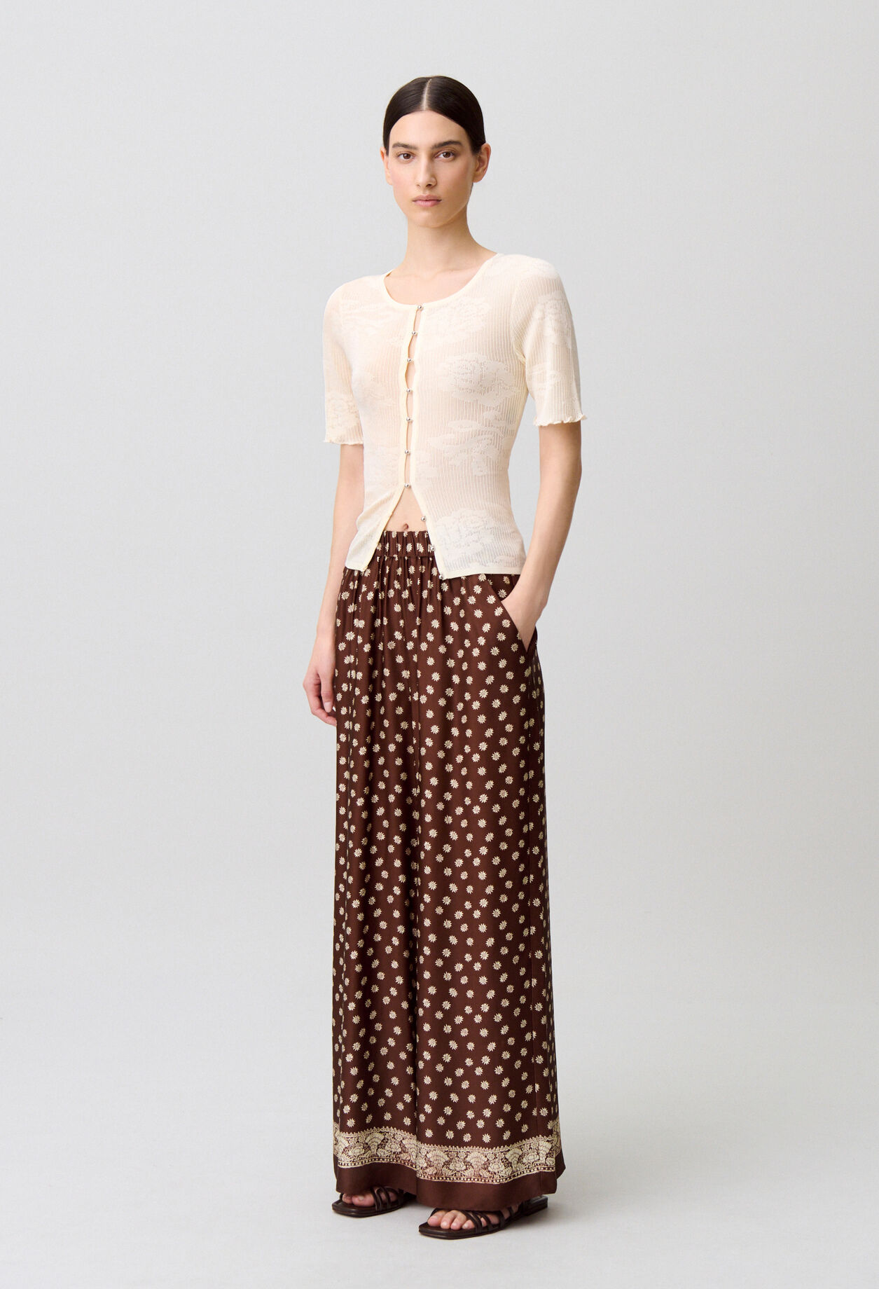 Flowy printed trousers