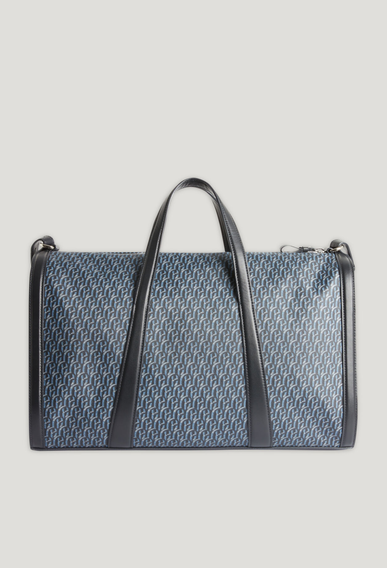 Navy monogram canvas travel bag