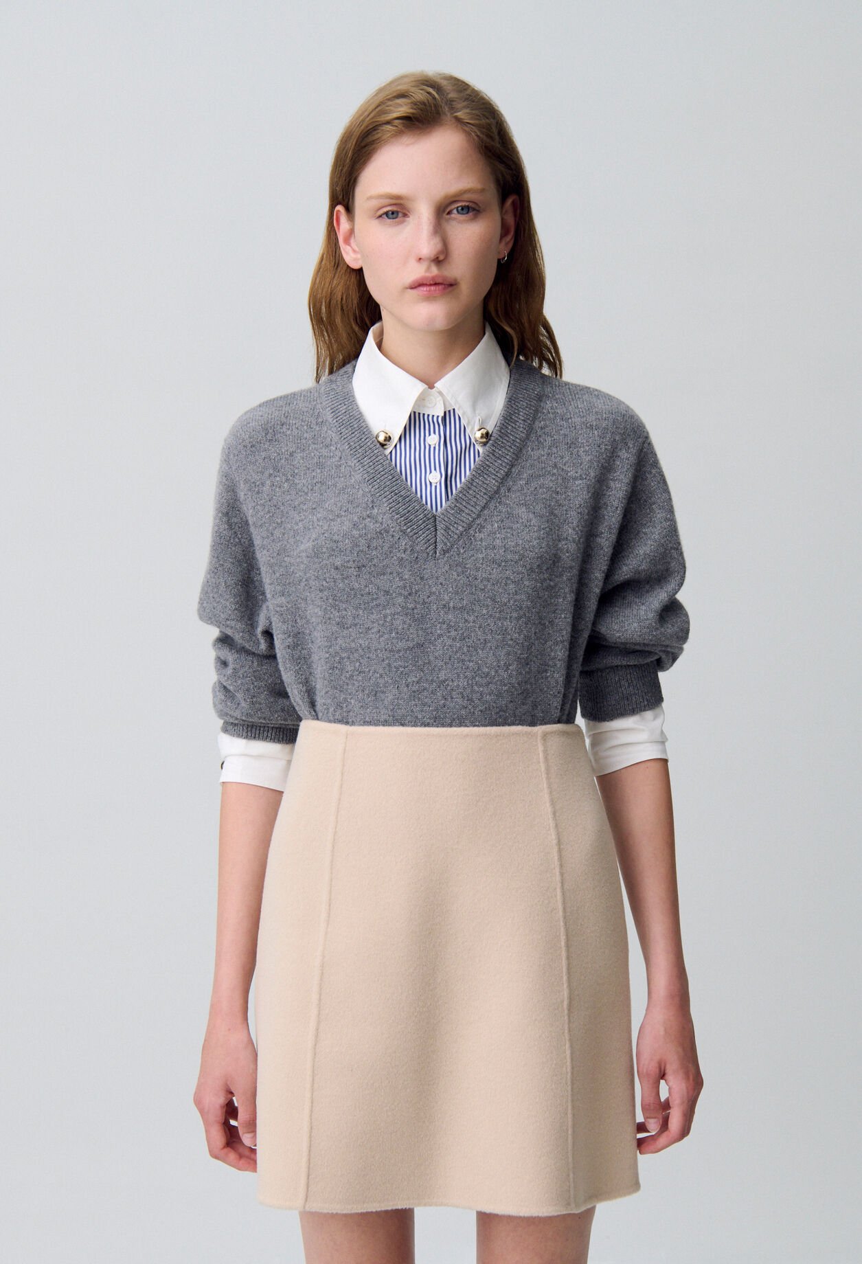 Straight mini skirt