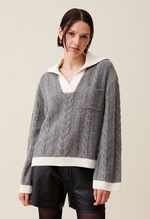 Twisted Polo Neck Jumper